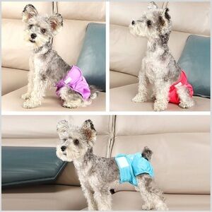 New Colorful Dog Diapers - Purple, Red, Blue size M